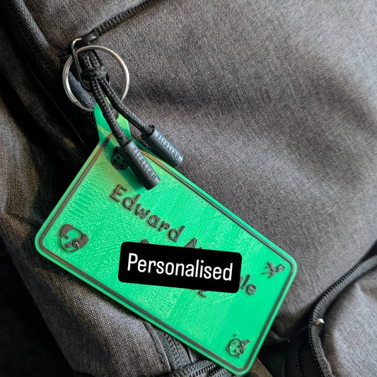 Custom Keyring Personalised with optional Emojis