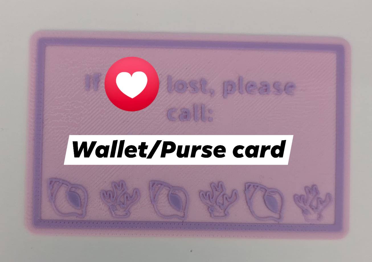 Personalised Wallet or Purse Card