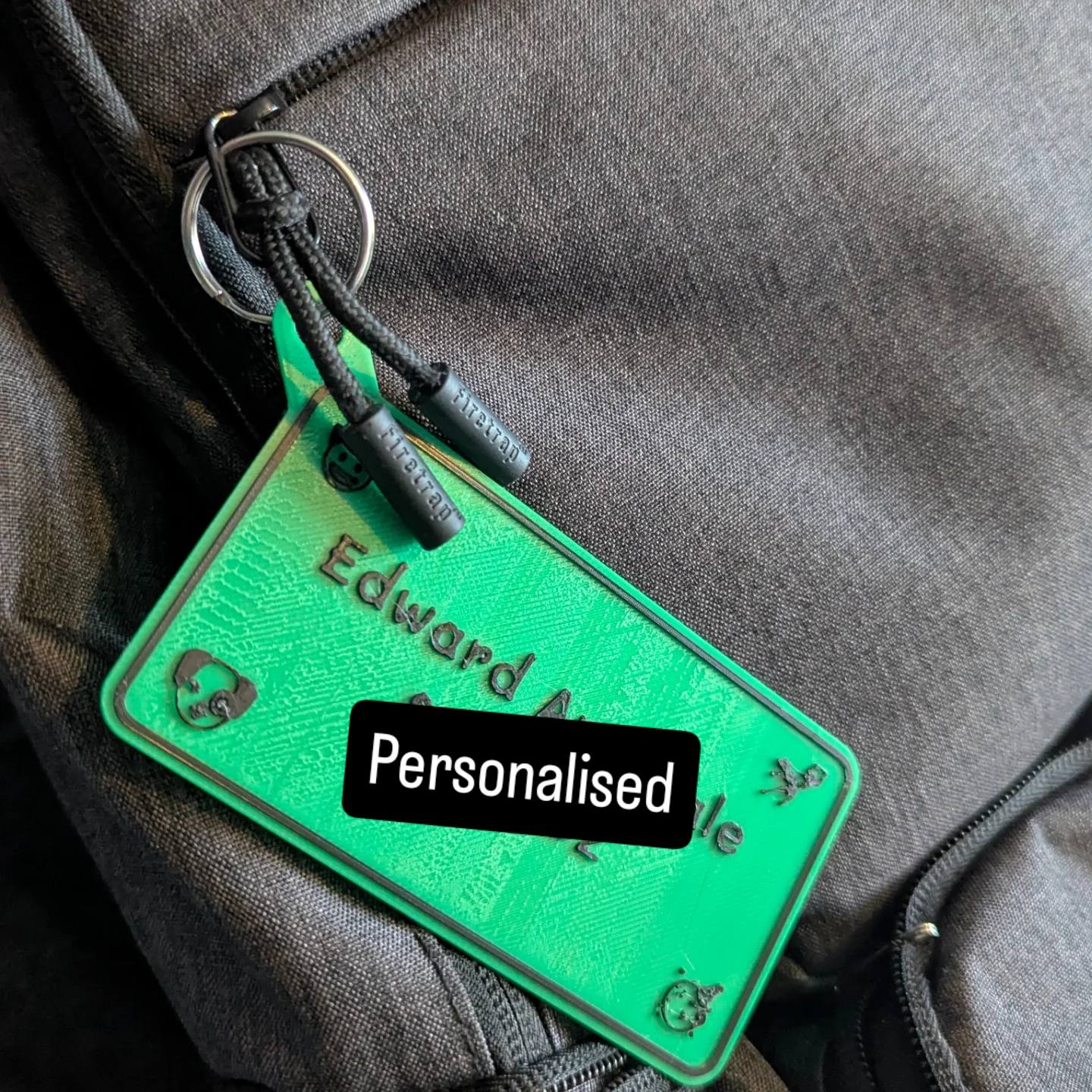 Custom Keyring Personalised with optional Emojis